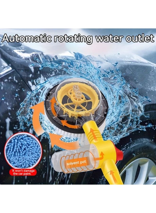 Rotating Car Wash Brush Kit With Soap Dispenser Microfiber Detachable Telescopic Cleaning Brush - Image 4